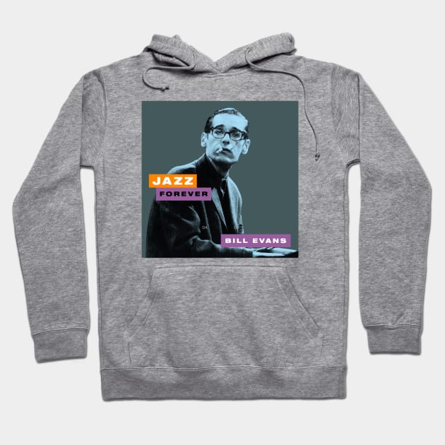 Jazz Song Forever - Vintage Bill Music Evans Hoodie by CatheGioi